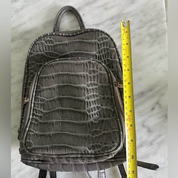 Free People Gray Mini Leather Backpack main image 10